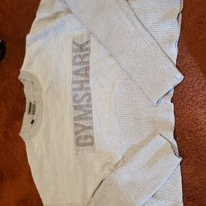 Gymshark Cropped Knit Sweater Grey XS